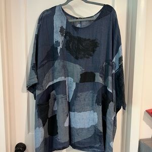 Made In Italy Linen Tunic Dress